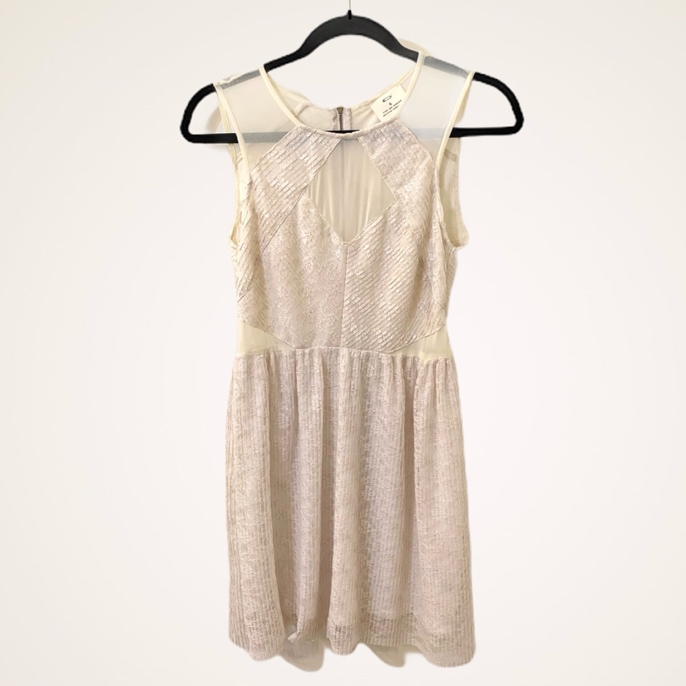 Urban Outfitters Cream Lace Graduation Dress